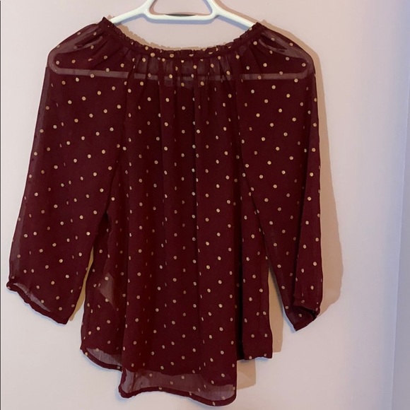 Abercrombie & Fitch Polka Dot Blouse Size Small - Picture 2 of 3